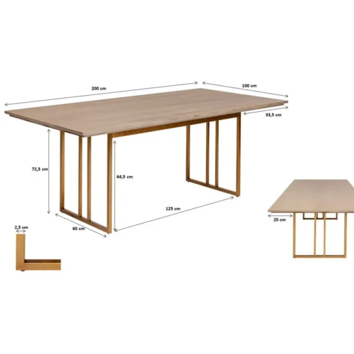 KARE Design Tische-Tisch Cesaro 200X100Cm
