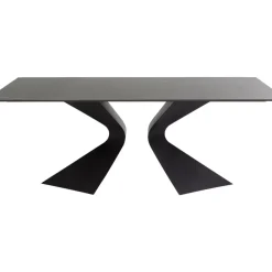 KARE Design Outdoormöbel-Tisch Gloria Outdoor Keramik Schwarz 180X90Cm