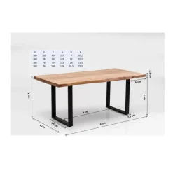 KARE Design Tische-Tisch Harmony Silber 200X100
