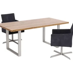 KARE Design Tische-Tisch Jackie Eiche Silber 160X80
