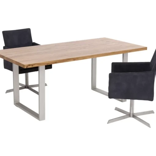 KARE Design Tische-Tisch Jackie Eiche Silber 160X80