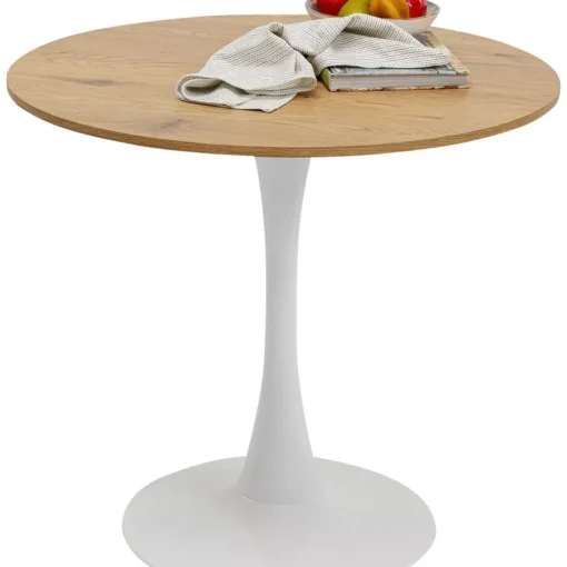 KARE Design Tische-Tisch Schickeria Eichenoptik Weis O80Cm
