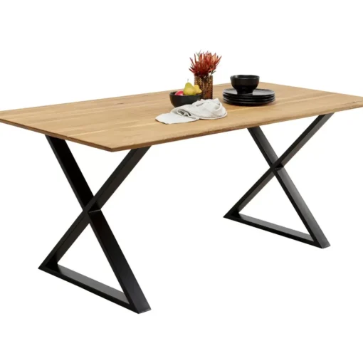 KARE Design Tische-Tisch Symphony Eiche Cross Schwarz 200X100Cm