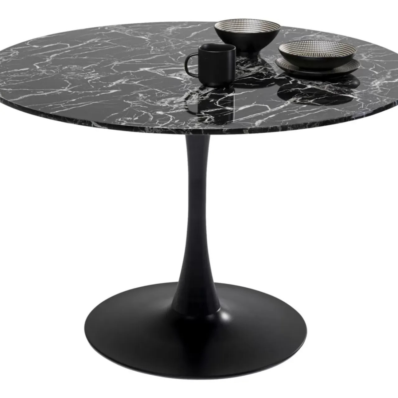 KARE Design Tische-Tisch Veneto Marmor Schwarz O110Cm