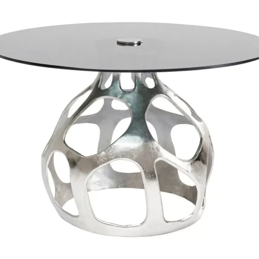 KARE Design Tische-Tisch Volcano Silber O120Cm
