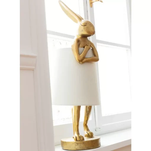 KARE Design Tischleuchten-Tischleuchte Animal Rabbit Gold 68Cm