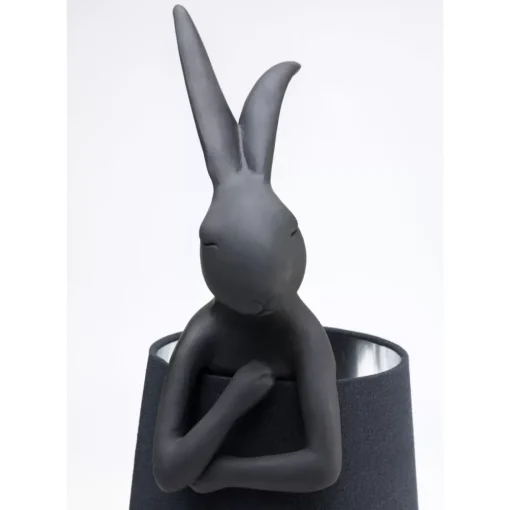 KARE Design Tischleuchten-Tischleuchte Animal Rabbit Matt Schwarz 68Cm