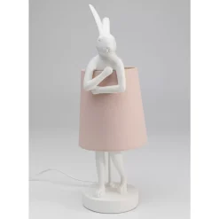 KARE Design Tischleuchten-Tischleuchte Animal Rabbit Weis/Rosa 50Cm