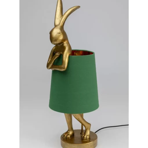 KARE Design Tischleuchten-Tischleuchte Animal Rabbit Gold/Grun 68Cm