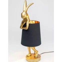 KARE Design Tischleuchten-Tischleuchte Animal Rabbit Gold/Schwarz 68Cm