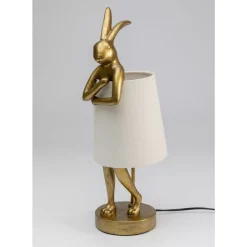 KARE Design Tischleuchten-Tischleuchte Animal Rabbit Gold/Weis 50Cm