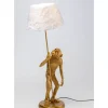 KARE Design Tischleuchten-Tischleuchte Animal Standing Monkey Gold 51Cm
