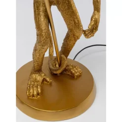 KARE Design Tischleuchten-Tischleuchte Animal Standing Monkey Gold 51Cm