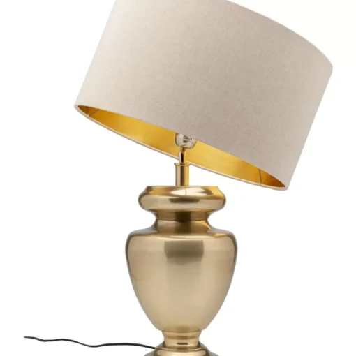 KARE Design Tischleuchten-Tischleuchte Barock Gold Beige 49Cm