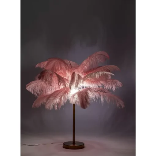 KARE Design Tischleuchten-Tischleuchte Feather Palm Pink 60Cm