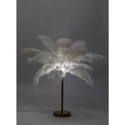 KARE Design Tischleuchten-Tischleuchte Feather Palm Weis 60Cm