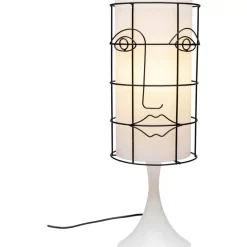 KARE Design Tischleuchten-Tischleuchte Grid Face Weis 60Cm