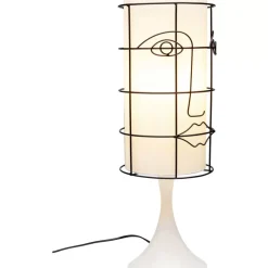 KARE Design Tischleuchten-Tischleuchte Grid Face Weis 60Cm