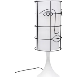KARE Design Tischleuchten-Tischleuchte Grid Face Weis 60Cm