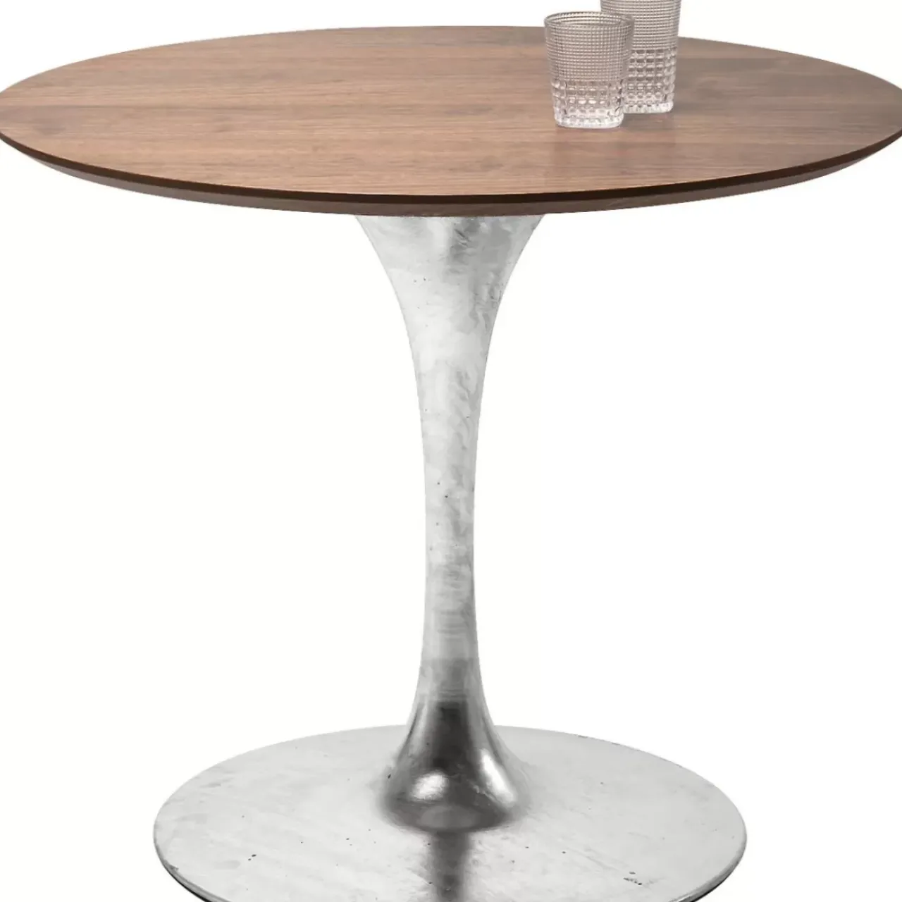 KARE Design Tische-Tischplatte Invitation Round Walnut O90Cm