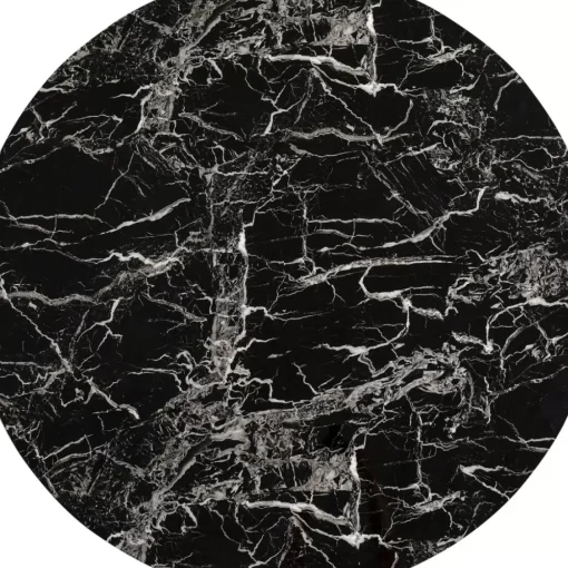 KARE Design Tische-Tischplatte Schickeria Marmoroptik Schwarz O80Cm