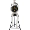 KARE Design Uhren-Tischuhr Sitting Man Silber 12X31Cm
