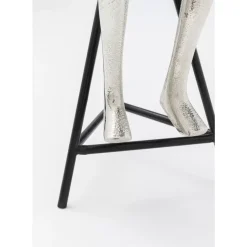 KARE Design Uhren-Tischuhr Sitting Man Silber 12X31Cm
