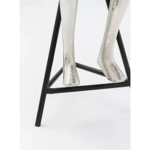 KARE Design Uhren-Tischuhr Sitting Man Silber 12X31Cm