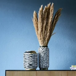 KARE Design Vasen-Vase Afrique Schwarz/Weiss