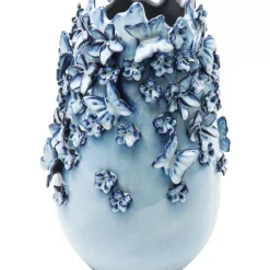 KARE Design Vasen-Vase Butterflies Lightblue 35Cm