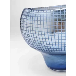 KARE Design Vasen-Vase Grid Luster Blau 28Cm