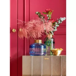 KARE Design Vasen-Vase Positano Belly Blau 21Cm