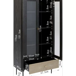 KARE Design Regale-Vitrine Milano 170X80