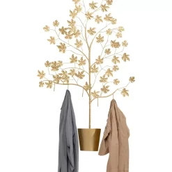KARE Design Kleinmöbel & Sonstiges-Wandgarderobe Leafline Gold 93Cm