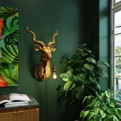 KARE Design Wandleuchten-Wandleuchte Animal Goat Gold 45X74Cm