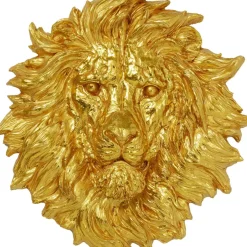 KARE Design Bilder-Wandobjekt Lion Head Gold 90X100Cm