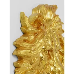 KARE Design Bilder-Wandobjekt Lion Head Gold 90X100Cm