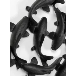 KARE Design Bilder-Wandobjekt School Of Koi Schwarz O160Cm