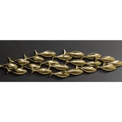 KARE Design Bilder-Wandobjekt School Of Tuna Gold 181X41Cm