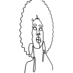 KARE Design Bilder-Wandobjekt Wire African Woman 50X57Cm