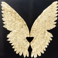 KARE Design Bilder-Wandschmuck Wings Gold Black 120X120Cm