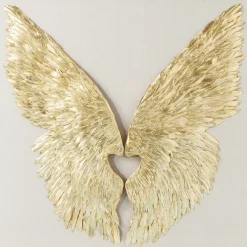 KARE Design Bilder-Wandschmuck Wings Gold-Weis 120X120Cm