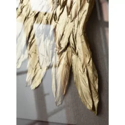 KARE Design Bilder-Wandschmuck Wings Gold-Weis 120X120Cm