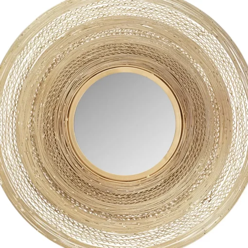 KARE Design Spiegel-Wandspiegel Gold Wire O61Cm