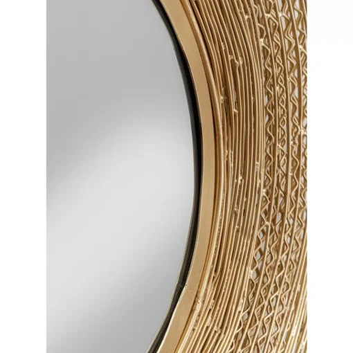 KARE Design Spiegel-Wandspiegel Gold Wire O61Cm