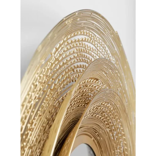KARE Design Spiegel-Wandspiegel Gold Wire O61Cm