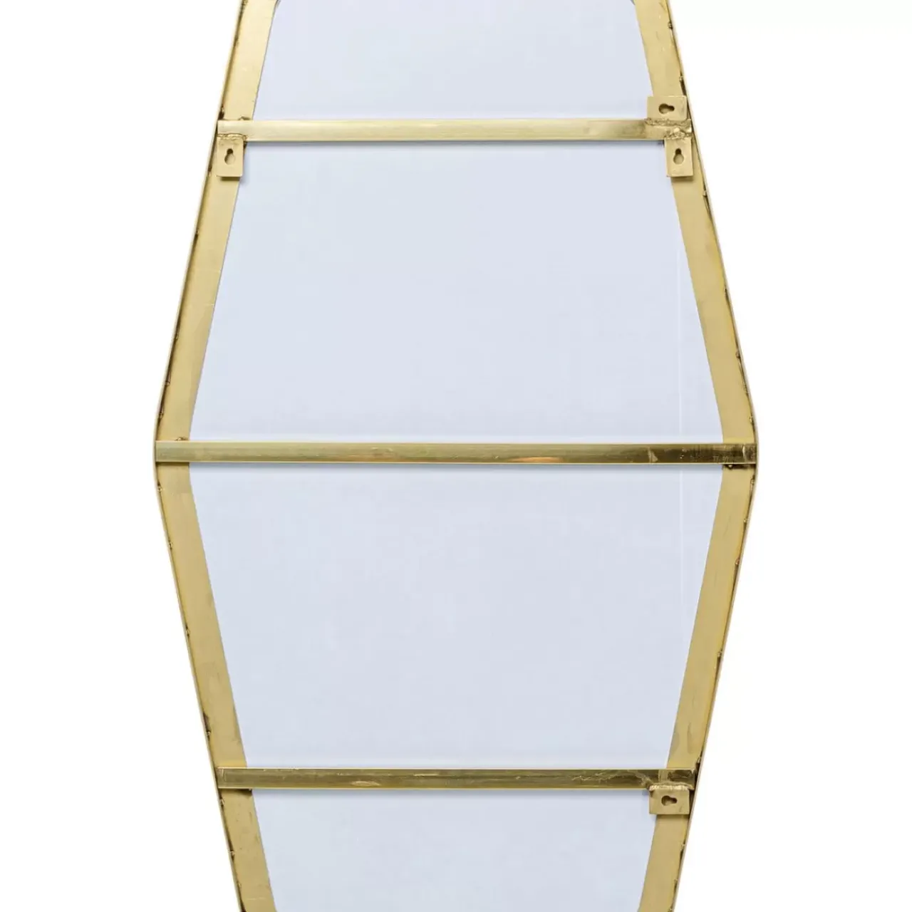 KARE Design Spiegel-Wandspiegel Shape Hexagon Brass 64X94,5Cm