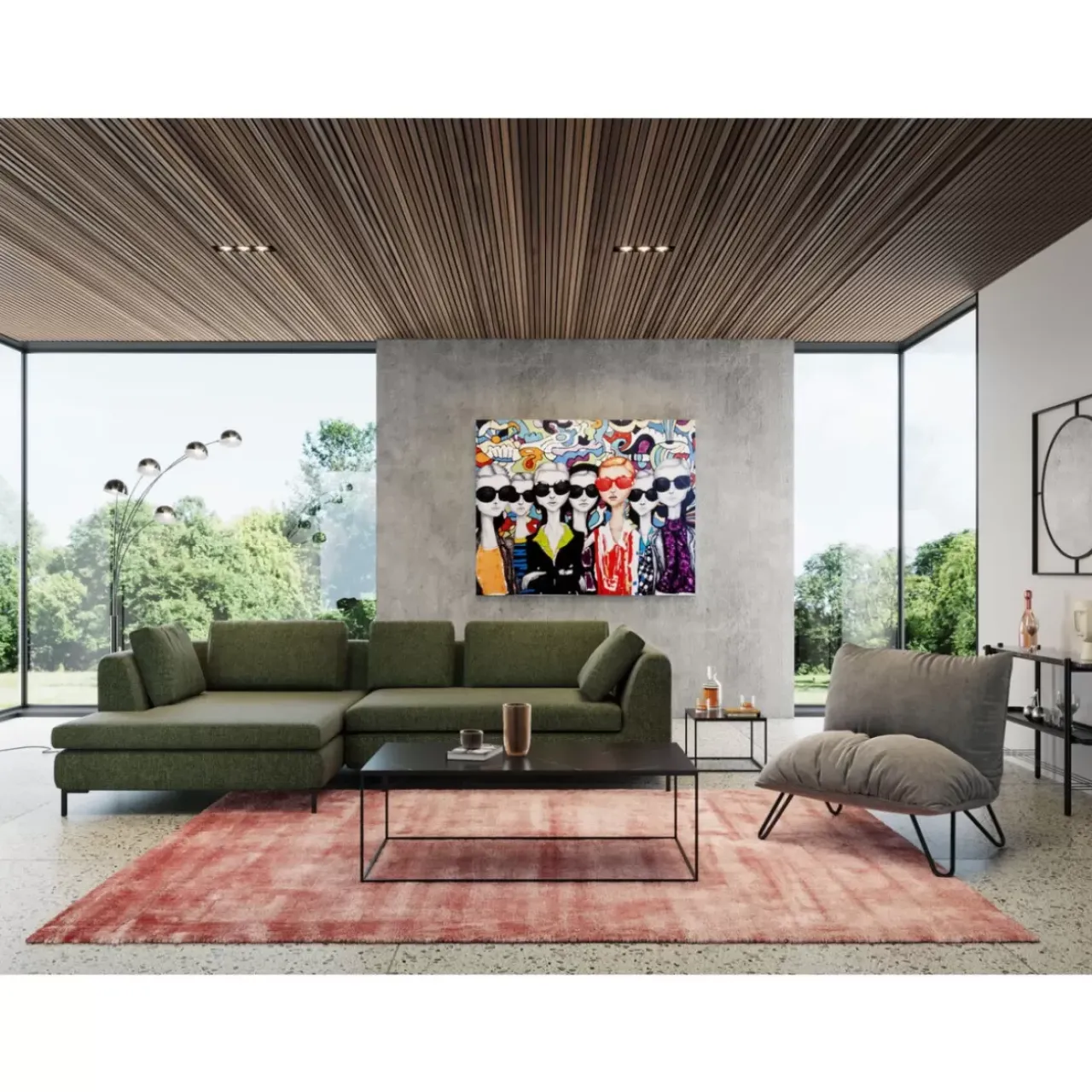 KARE Design Spiegel-Wandspiegel Stanford Frame Matt Schwarz O90Cm