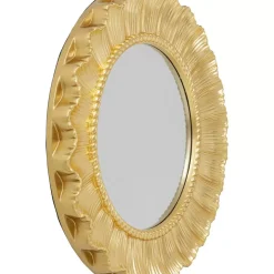 KARE Design Spiegel-Wandspiegel Sun Ray Gold O84Cm
