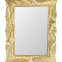 KARE Design Spiegel-Wandspiegel Wavy Brass 94X124Cm
